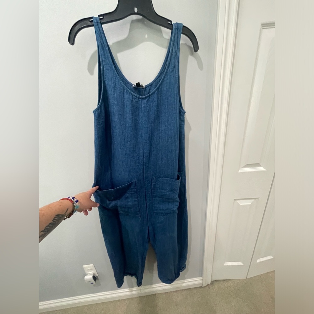 Ilana Kohn indigo linen jumpsuit